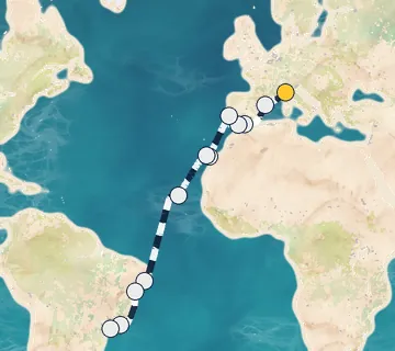 21 Night Savona to Sao Paolo cruise