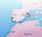 9 Night Barcelona to Lisbon cruise