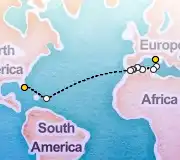 20 Night Rome to Miami cruise