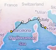 7 Night Barcelona to Rome cruise