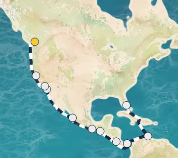 22 Night Vancouver to Fort Lauderdale cruise