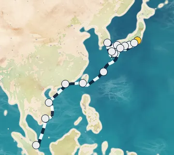 24 Night Tokyo to Singapore cruise