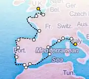 20 Night Rome to London cruise