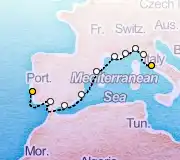 10 Night Rome to Lisbon cruise