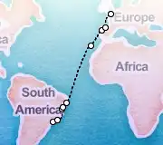 17 Night Sao Paolo to London cruise