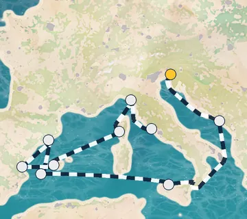 14 Night Monfalcone to Rome cruise
