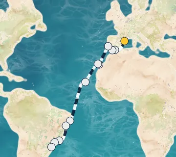 22 Night Barcelona to Itajai cruise