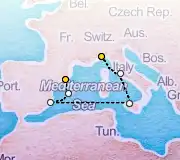 6 Night Barcelona to Savona cruise