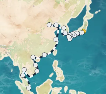 37 Night Tokyo to Singapore cruise