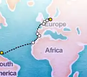 17 Night Hamburg to Fort-de-France cruise