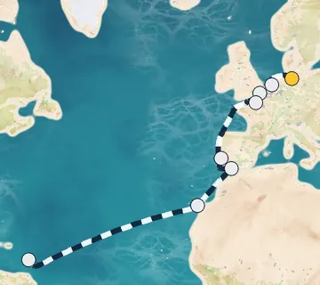 17 Night Hamburg to Fort-de-France cruise