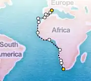 28 Night Barcelona to Cape Town cruise