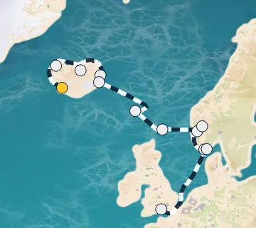 12 Night Reykjavik to London cruise
