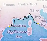 10 Night Rome to Barcelona cruise
