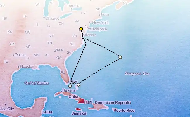 9 Night Bermuda & Bahamas Cruise route map