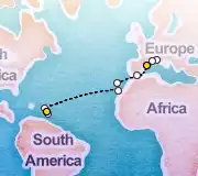 16 Night Barcelona to Pointe-a-Pitre cruise