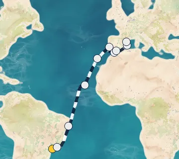 21 Night Sao Paolo to Barcelona cruise