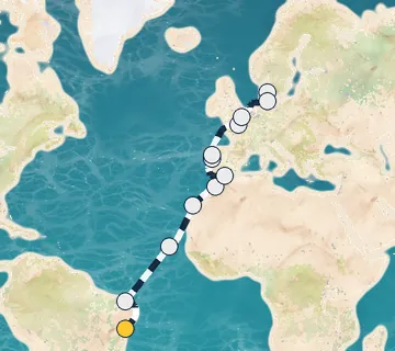 22 Night Salvador to Kiel cruise