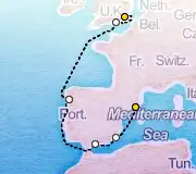7 Night Tilbury to Barcelona cruise