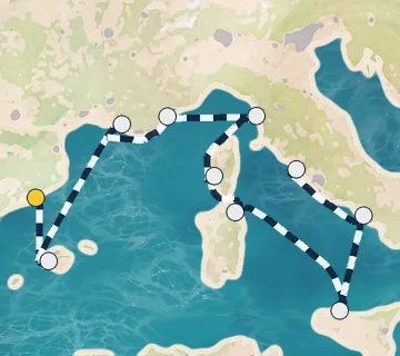 10 Night Barcelona to Rome cruise