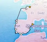 12 Night Paris to Barcelona cruise