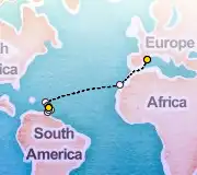 17 Night Barcelona to Fort-de-France cruise