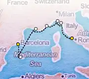 7 Night Rome to Barcelona cruise