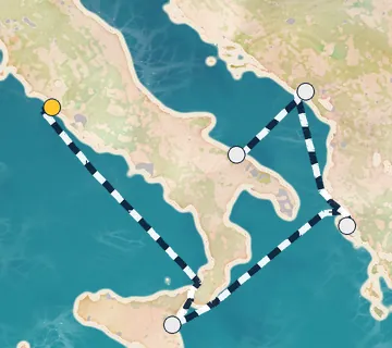 4 Night Rome to Bari cruise