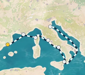7 Night Barcelona to Ravenna cruise