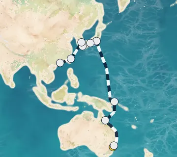 25 Night Sydney, Australia to Hong Kong cruise