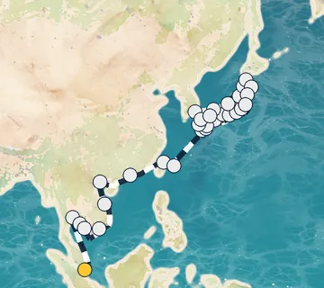 54 Night Singapore to Tokyo cruise