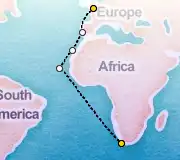 18 Night London to Cape Town cruise