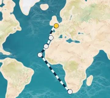 18 Night London to Cape Town cruise