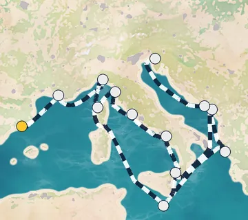21 Night Barcelona to Trieste cruise
