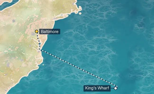 5 Night Bermuda Cruise route map