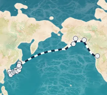 30 Night Tokyo to Vancouver cruise