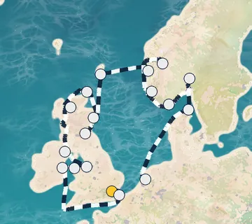 21 Night Tilbury to Amsterdam cruise