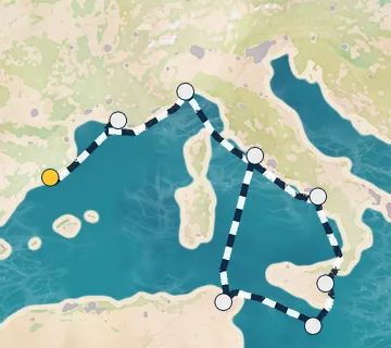 10 Night Barcelona to Rome cruise
