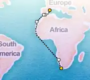 18 Night Barcelona to Cape Town cruise
