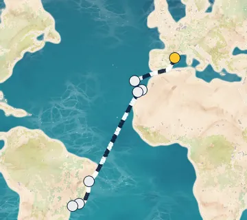 16 Night Barcelona to Sao Paolo cruise