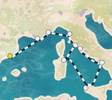 9 Night Barcelona to Rome cruise
