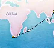 25 Night Cape Town to Hong Kong cruise