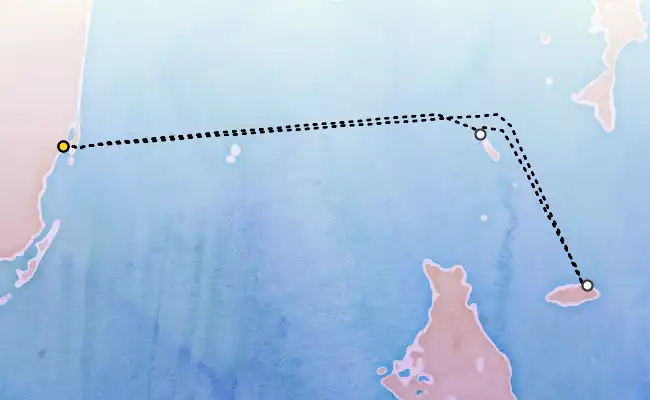 4 Night Short Bahamas Cruise route map