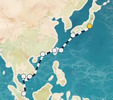 14 Night Tokyo to Singapore cruise