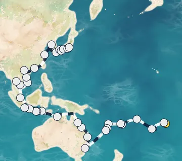 61 Night Papeete to Tokyo cruise