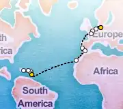 25 Night Hamburg to Fort-de-France cruise