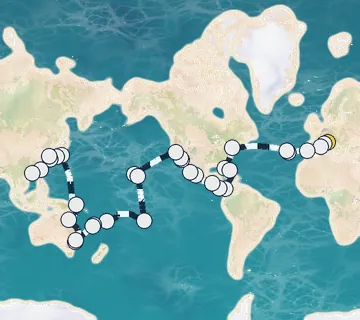 90 Night Savona to Hong Kong cruise