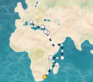 25 Night Durban to Rome cruise
