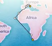 20 Night Cape Town to Rome cruise