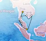 13 Night Singapore to Bangkok cruise